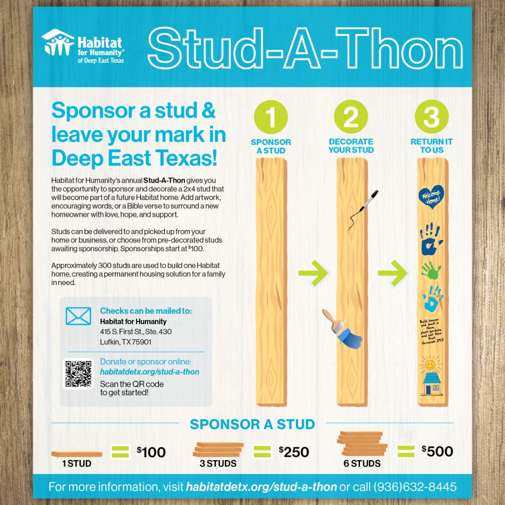 Stud-A-Thon Campaign Highlight - Sponsor a stud & leave your mark in Deep East Texas!